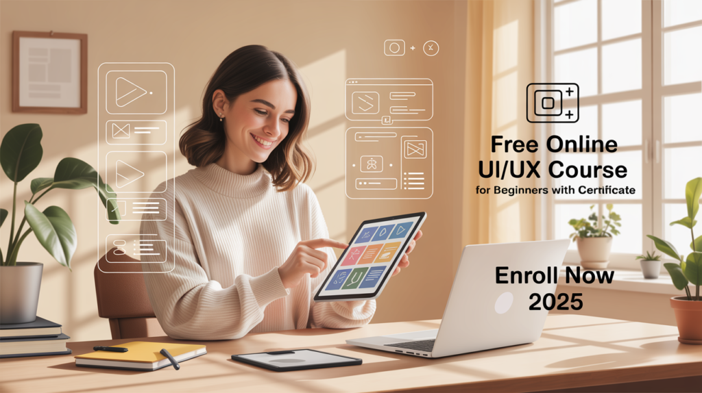 Free Online UI / UX Course for Beginners With Certificate Enroll Now 2025