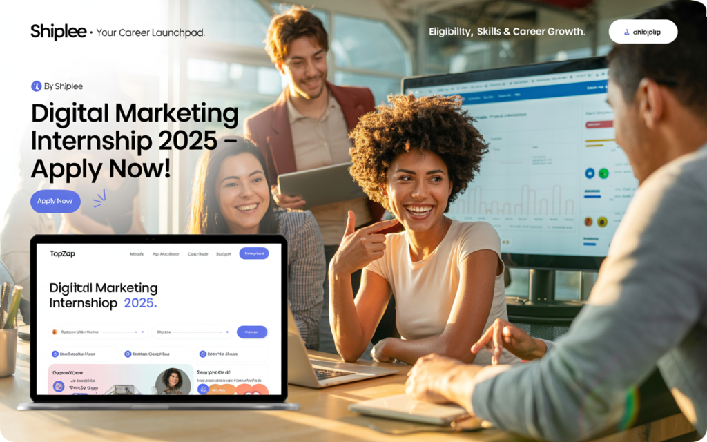 Digital Marketing Internship 2025 at TapZap (by Shiplee): Apply Online – Eligibility, Skills & Career Growth