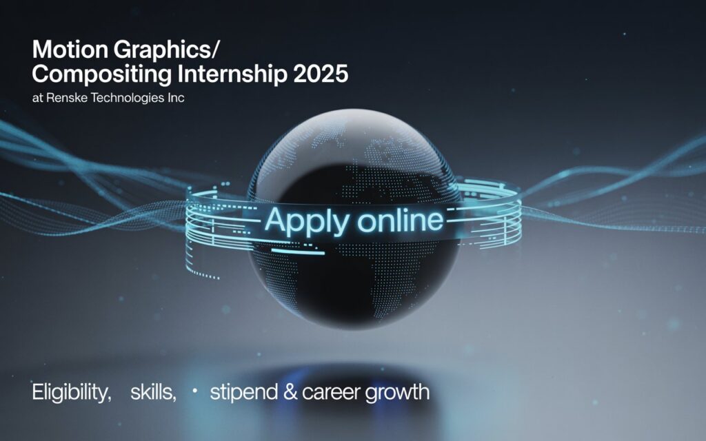 Motion Graphics/Compositing Internship 2025 at Renske Technologies Inc: Apply Online – Eligibility, Skills, Stipend & Career Growth