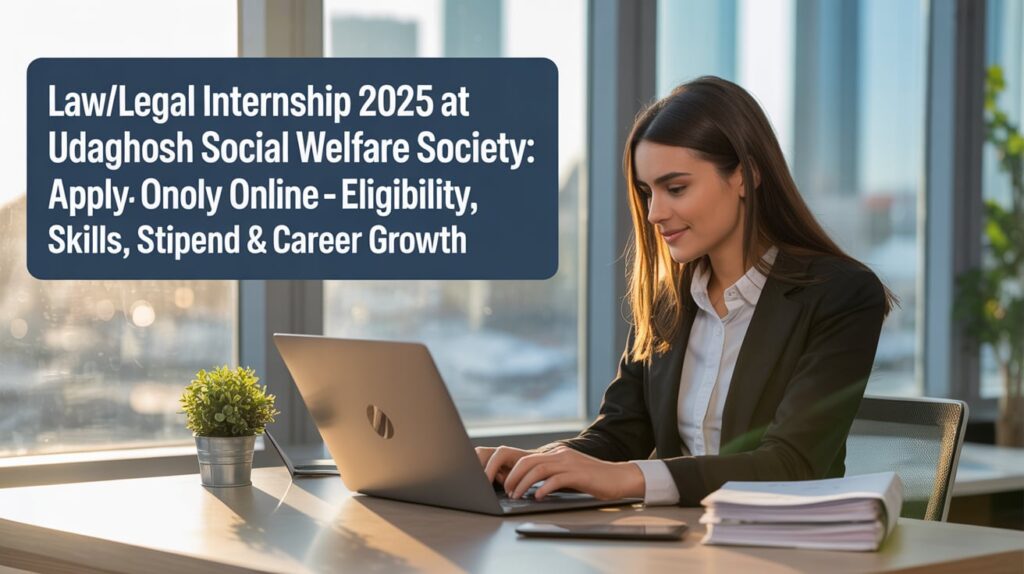 Law/Legal Internship 2025 at Udaghosh Social Welfare Society: Apply Online – Eligibility, Skills, Stipend & Career Growth