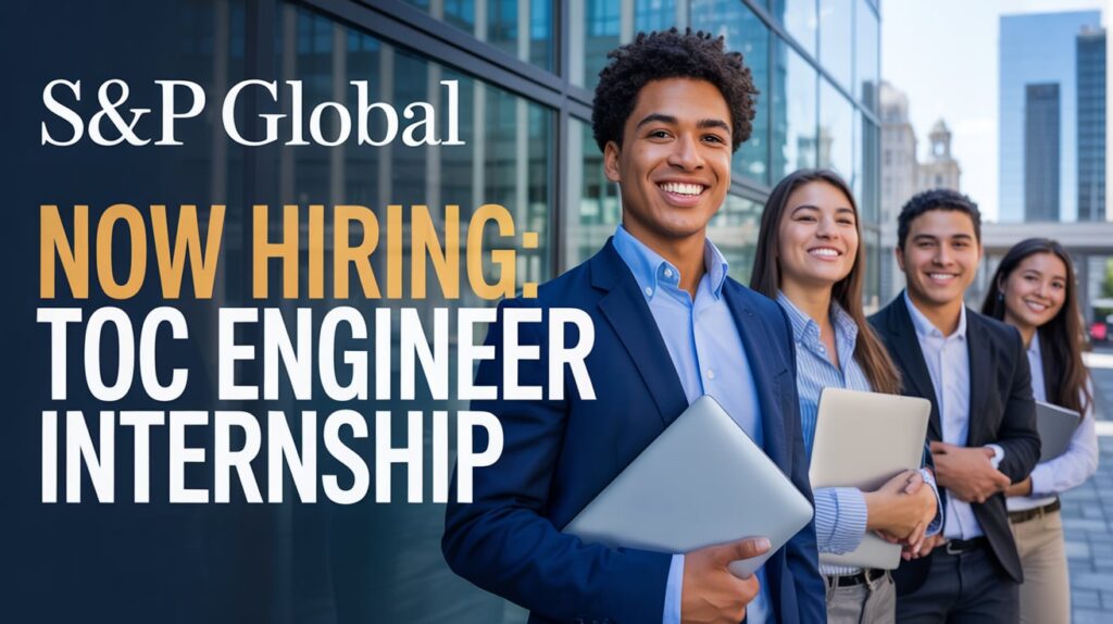 S&P Global is hiring TOC Engineer Internship [₹25K - ₹42K/month] Gurgaon, Apply Now!