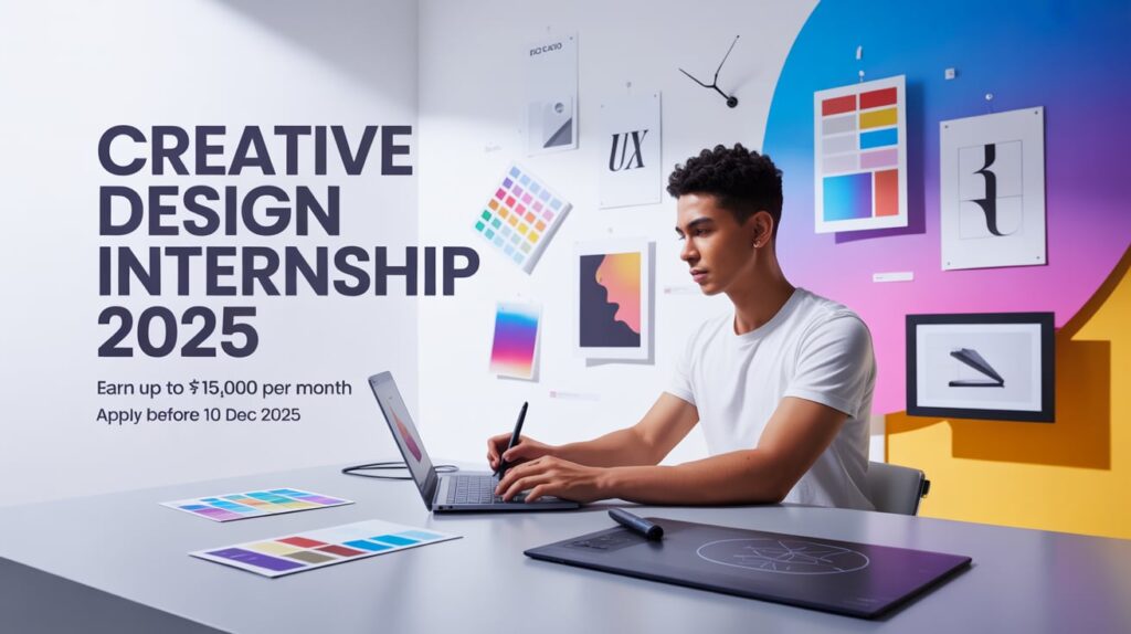 Creative Design Internship 2025 | Earn Up to ₹15,000 per Month ,Apply Before 10 Dec 2025
