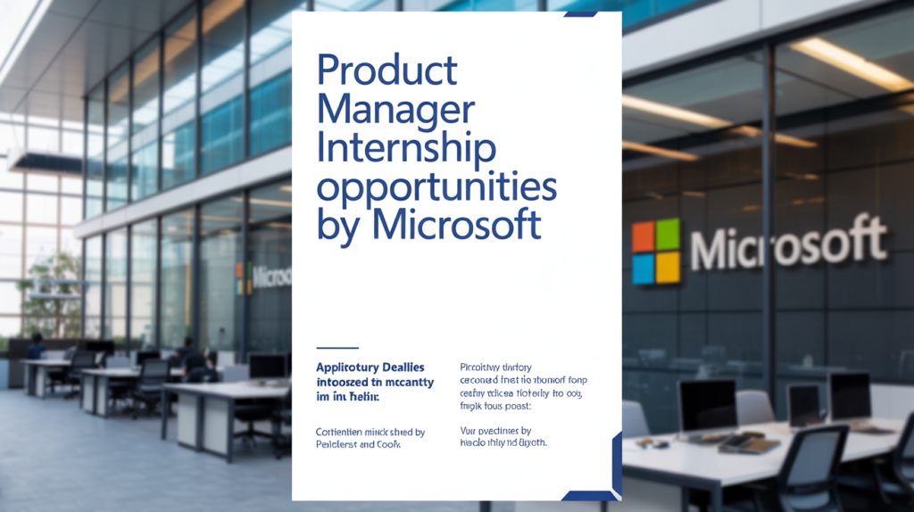 Product Manager Internship Opportunities by Microsoft, With Stipend & Many Locations Apply!