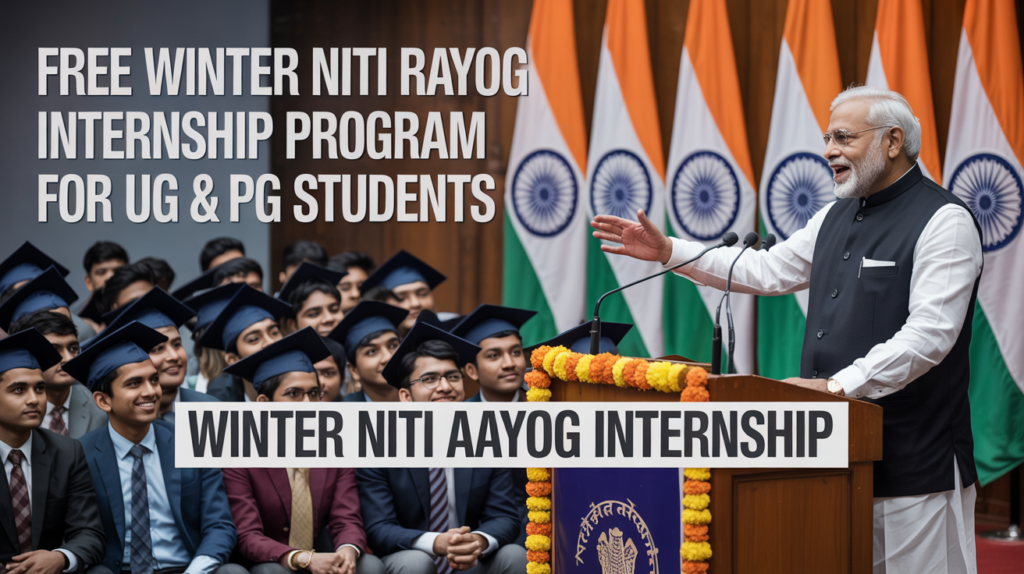 FREE Winter Niti Aayog Internship Program for UG & PG Students, Get Free Certificate, Apply by 10 Nov