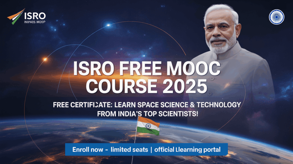 ISRO Free MOOC Course 2025: Free Certificate Discover Space Science and Technology from Leading Scientists in India!