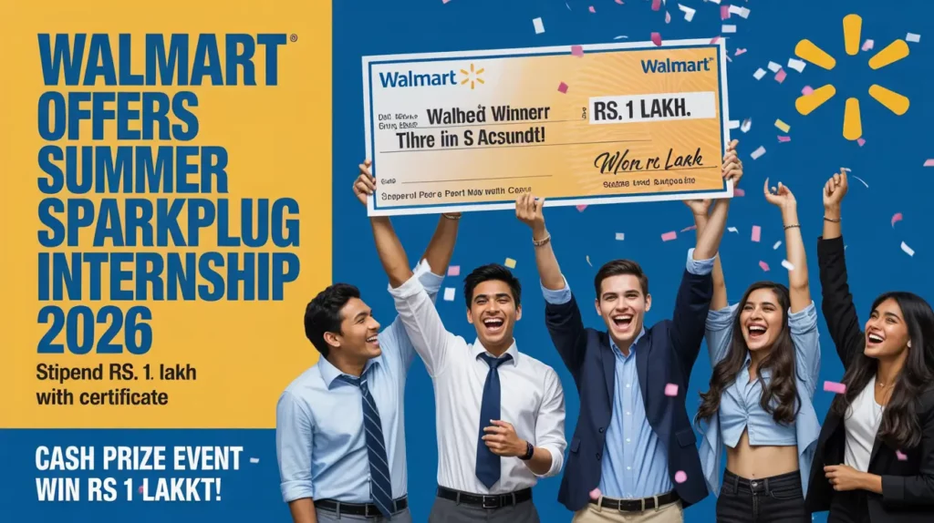 Walmart Offers Summer Sparkplug Internship 2026 [Stipend Rs. 1.1 Lakh With Certificate] Apply By 9 Nov