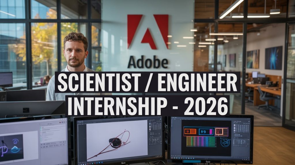 Research Scientist / Engineer Internship - 2026 at Adobe [Stipend Rs. ₹6-12 LPA] Apply Now 