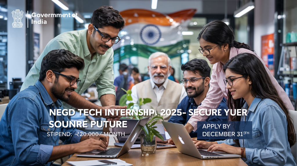 Govt Of India Offer Technical Internship Programme 2025 (NEGD Tech internship)[Stipend Rs. 20k Month] Apply by 31 Dec