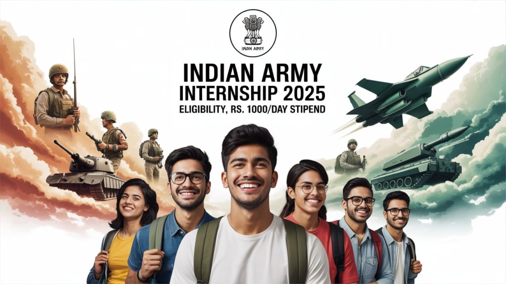 Indian Army Internship Program (IAIP)-2025: Eligibility, Stipend Rs.1000/Per Day, Apply by 21 Dec
