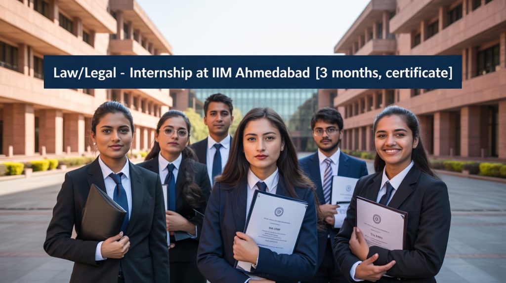 Law/Legal - Internship at IIM Ahmedabad [3 Months, Certificate] Apply by 27 Dec