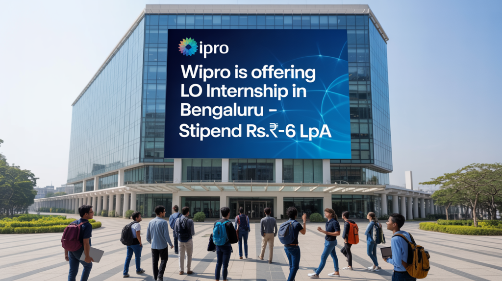 Wipro Is Offering LO Internship in Bengaluru - Stipend Rs. ₹3-6 LPA Apply Now in 2025