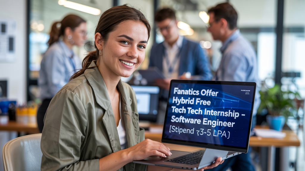 Fanatics Offer Hybrid Free Tech Internship - Software Engineer [ Stipend ₹3-5 LPA] Apply!