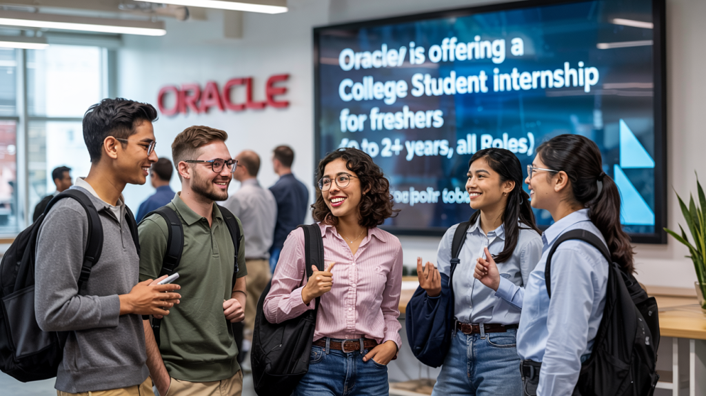 Oracle is offering a College Student Internship for  Freshers [0 to 2+ years, All Roles] Apply Now 2026