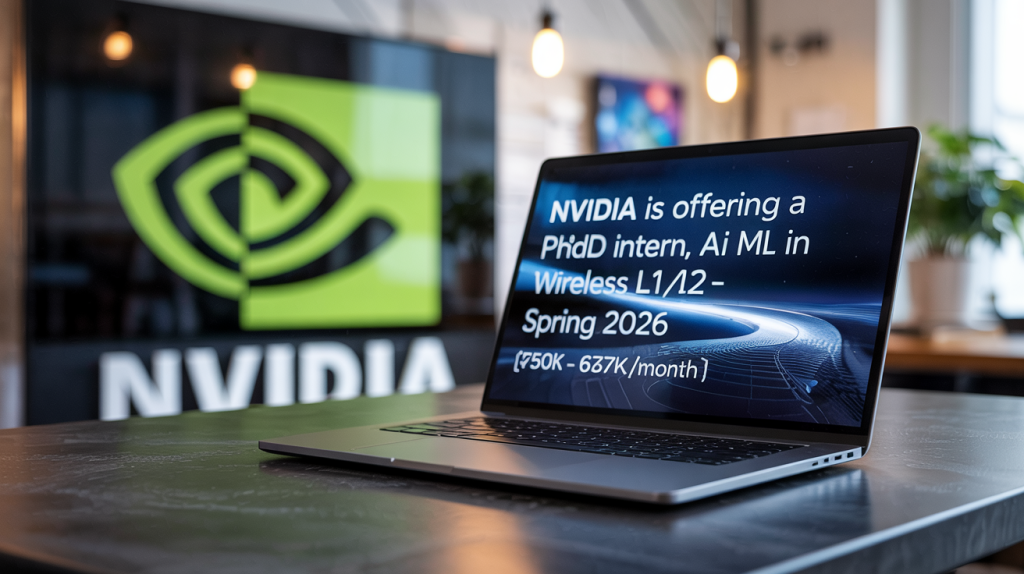 NVIDIA is Offering a PhD Intern, AI ML in Wireless L1/L2 - Spring 2026 [₹50K - ₹67K/month] Apply!