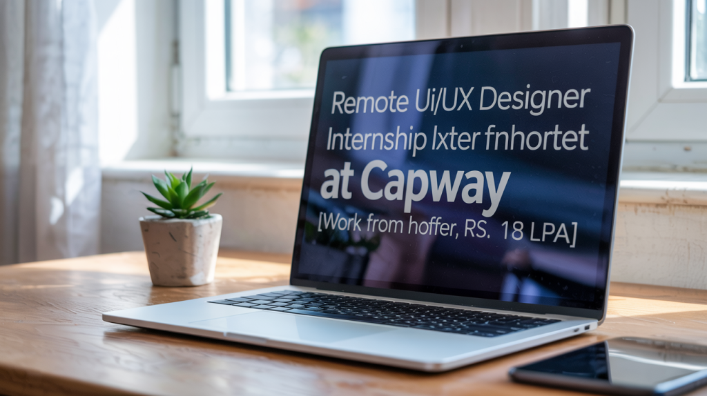 Remote UI/UX Designer Internship at Capway [Work From Home, Job Offer Rs. 18 LPA] Apply Here!