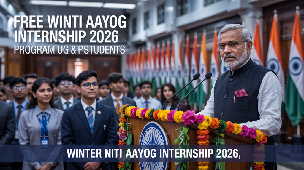 FREE Winter Niti Aayog Internship 2026 Program for College Students, Get Free Certificate, Apply by 10 Jan