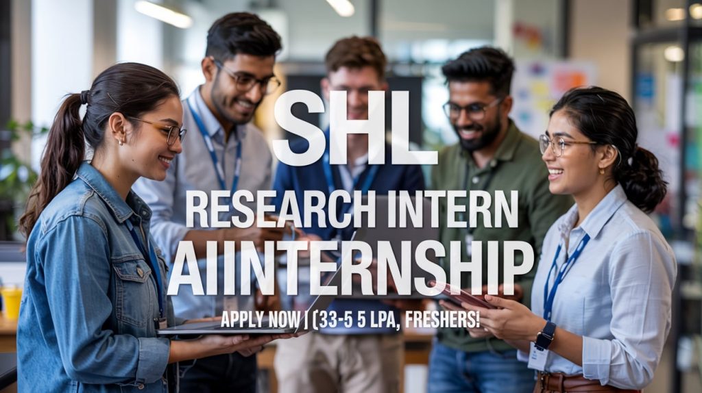Research Intern AI at SHL Gurgaon - Apply Now | [Full Time; ₹3-5 LPA, Freshers] Apply 2026