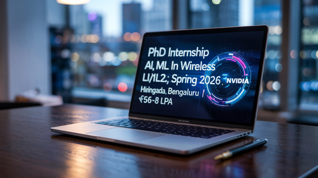 PhD Internship AI ML in Wireless L1/L2 Spring 2026 Hiring at NVIDIA Bengaluru | ₹6-8 LPA
