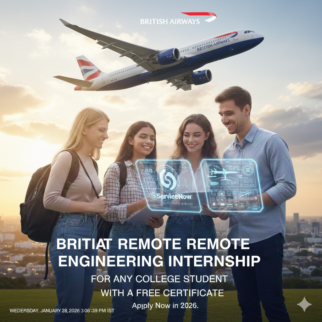 British Airways Offers Remote Engineering Internship for any College Students, Apply! 