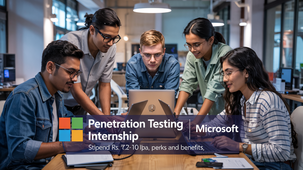 Microsoft Offers Penetration Testing Internship [Stipend Rs. ₹7.2-10 LPA, Perks and benefits] Apply!