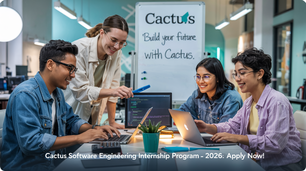 Cactus Offers Software Engineering Internship Program - 2026, India Apply Today!