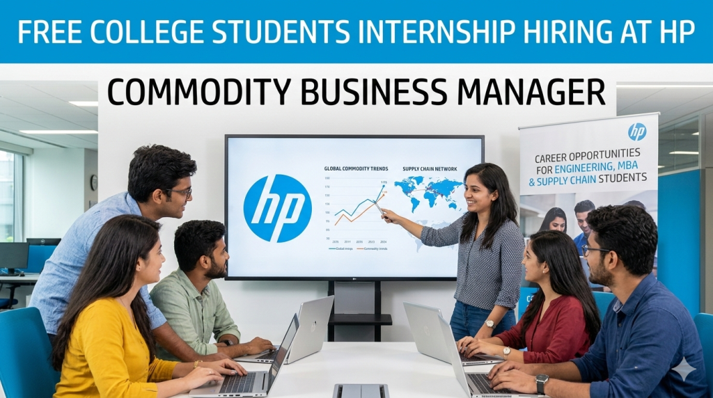 Free College Students Internship Hiring at HP - Commodity Business Manager | ₹2-4 LPA | Apply!