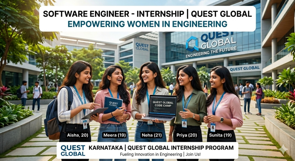 Software Engineer- Internship at Quest Global, Karnataka [Stipend Upto Rs.₹1-3 LPA] Apply!