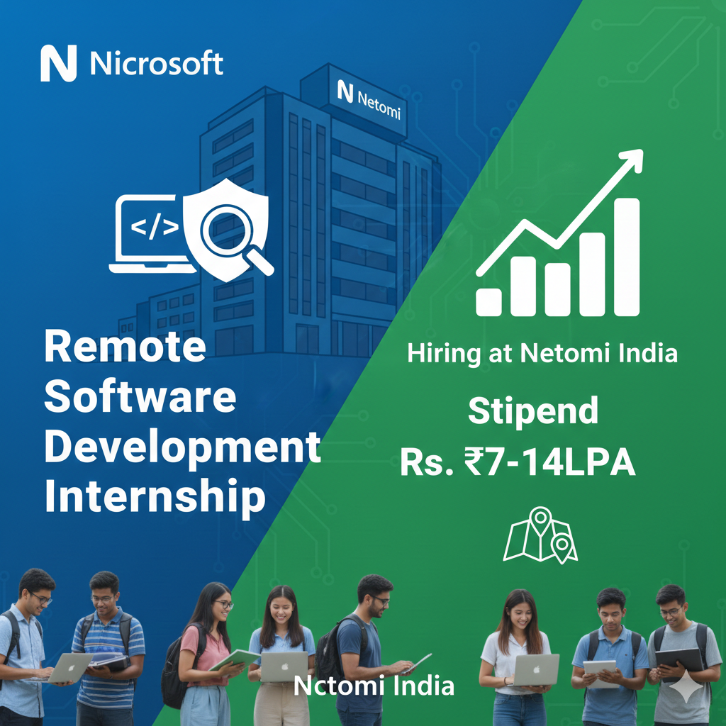 Remote Software Development Internship Hiring at Netomi India | Stipend Rs. ₹2-4.5LPA | Apply!